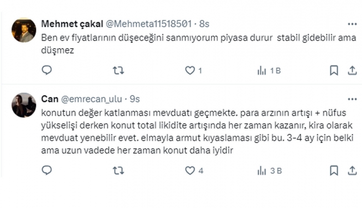 Konut fiyatlarında balon var mı? 500 bin TL nin faiz kazancı, 4 milyon TL lik evin kira getirisinden fazla! 