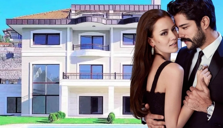 Burak Özçivit ve Fahriye Evcen’in ‘saray yavrusu’ evi görenleri büyüledi! İşte Beykoz’daki 4 katlı havuzlu lüks villa…