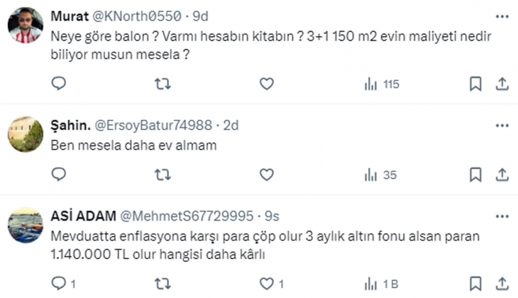 Konut fiyatlarında balon var mı? 500 bin TL nin faiz kazancı, 4 milyon TL lik evin kira getirisinden fazla! 